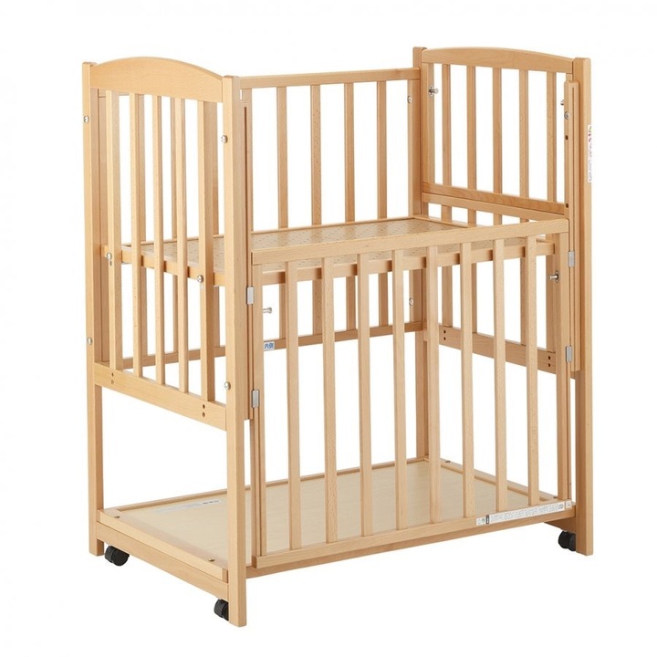 カトージベビーベッド/写真2 ミニベビーベッド ツーオープン（60×90cm) - Babiew(べビュー) - Babiew